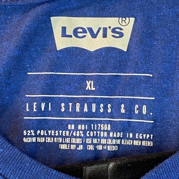 Levi's Henley Shirt Men's XL Heather Blue - Picture 6 of 11